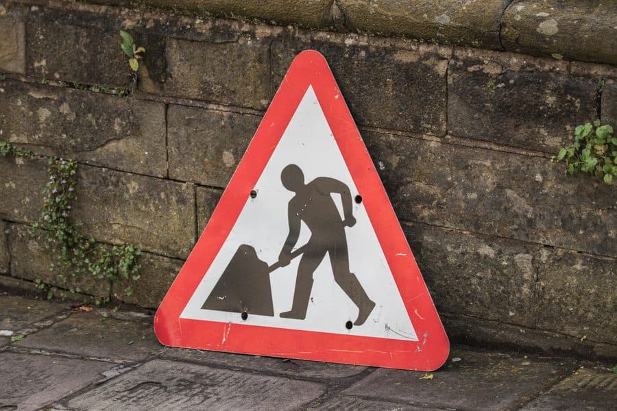 Panneau de signalisation de travaux